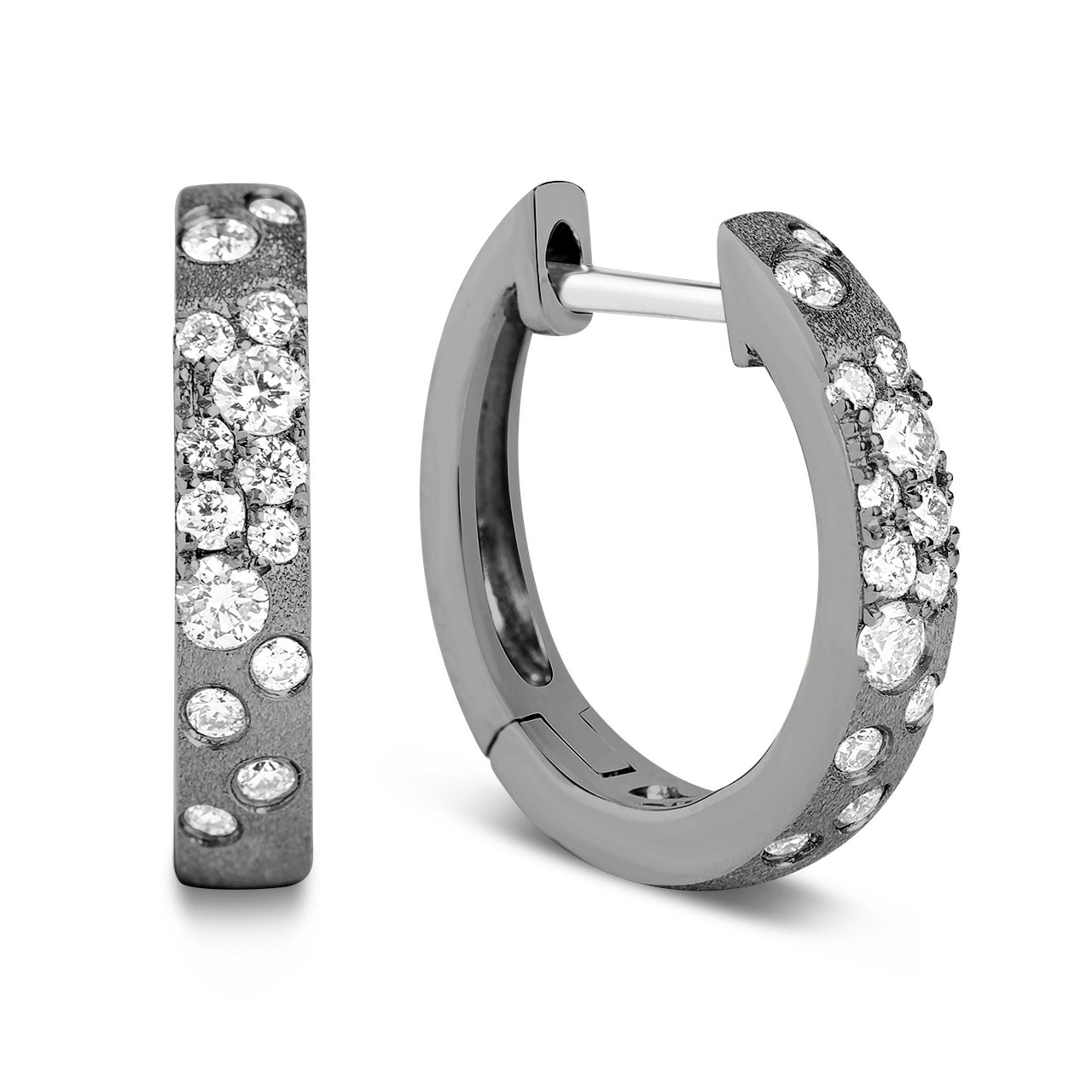 Diamond Confetti 3.1mm Wide Huggie Earring