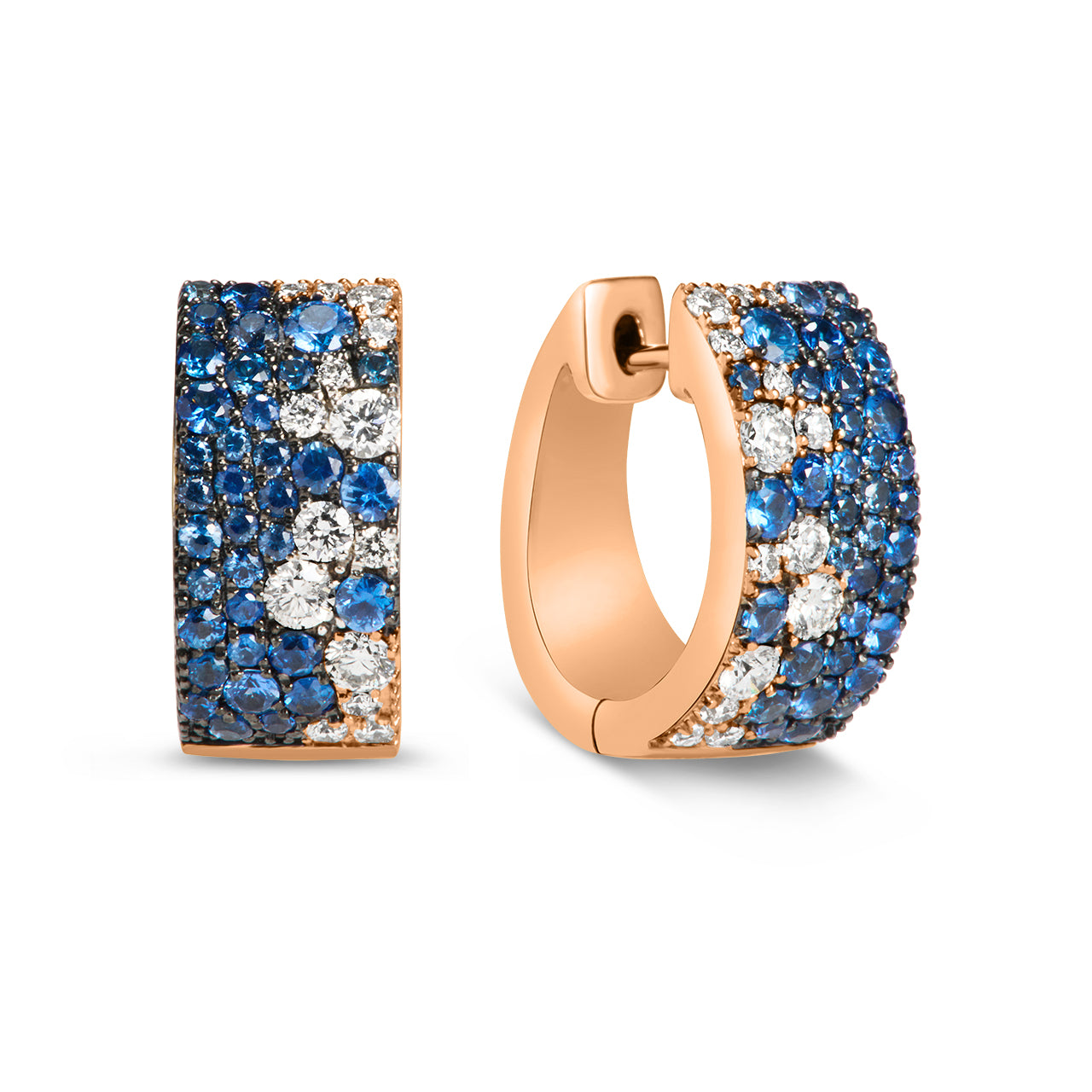 Sapphire & Diamond Pave Confetti Signature Huggie Earring