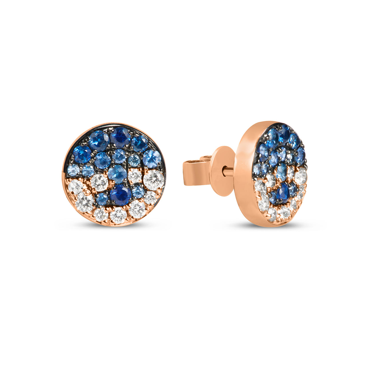 Sapphire & Diamond Pave Confetti Stud Earring