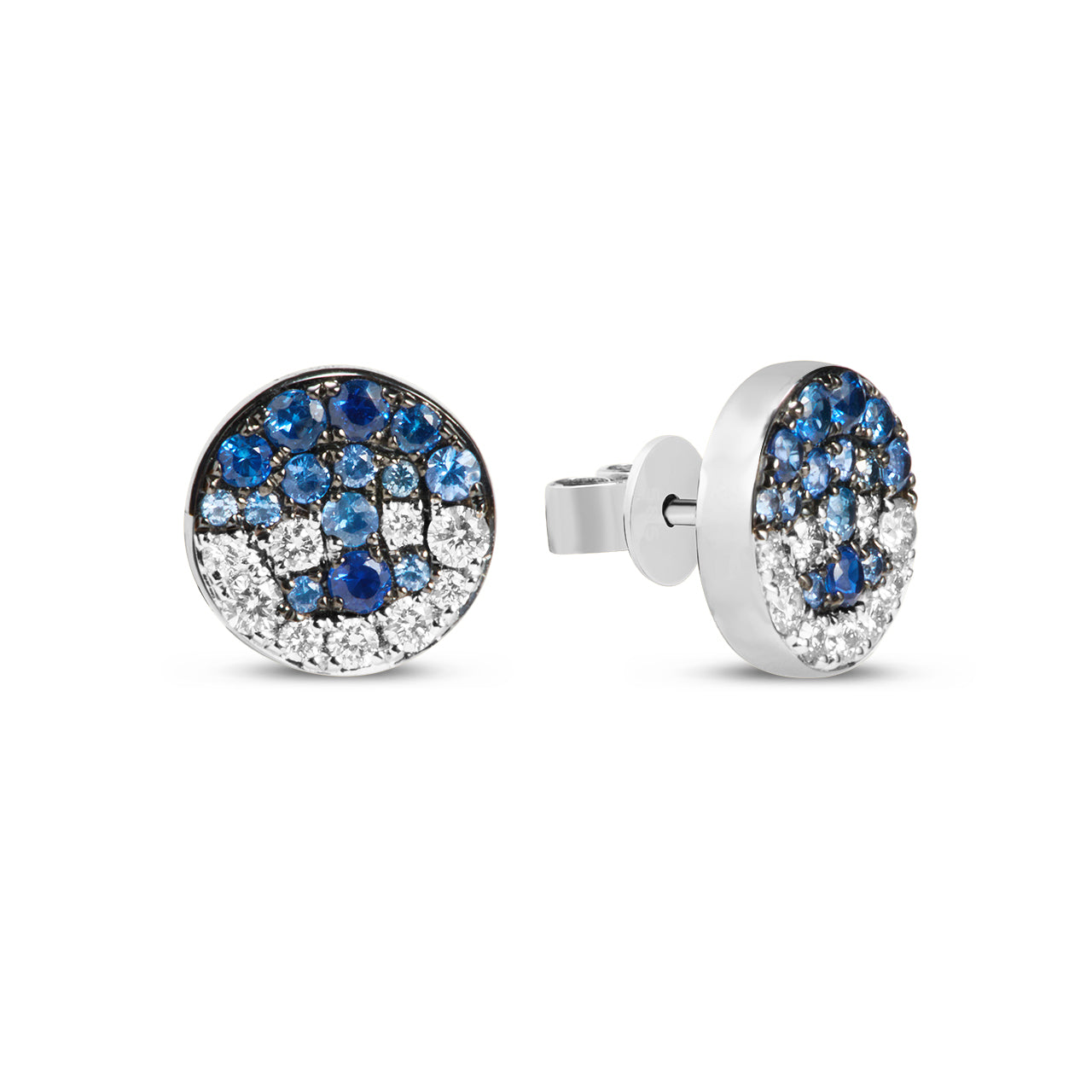 Sapphire & Diamond Pave Confetti Stud Earring