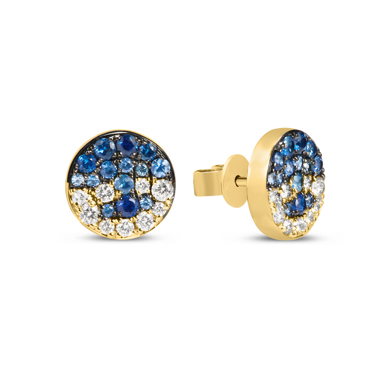 Sapphire & Diamond Pave Confetti Stud Earring