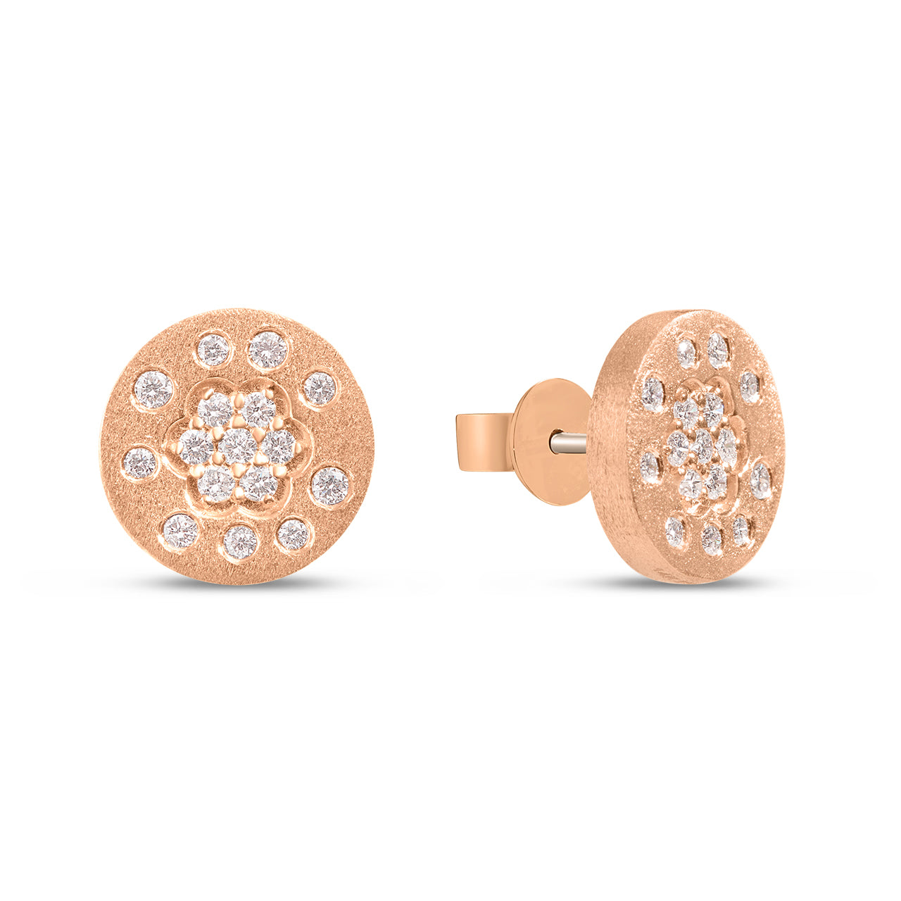 Diamond Flower Scatter Stud Earring