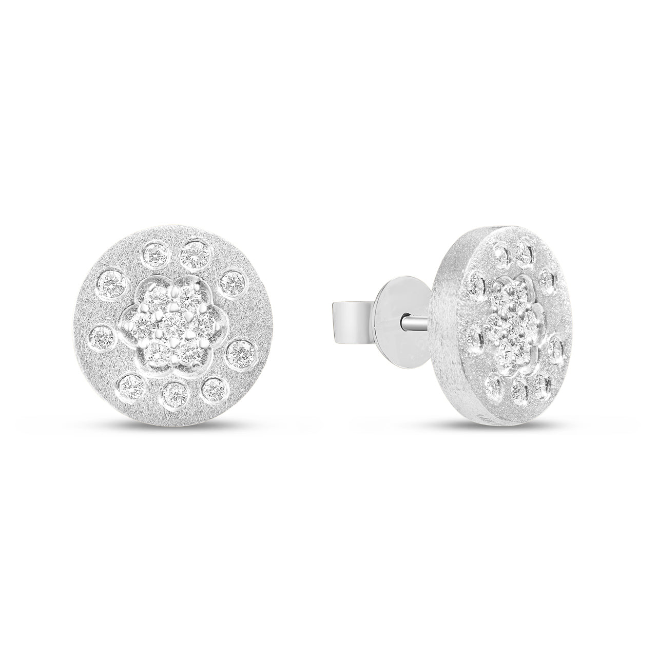 Diamond Flower Scatter Stud Earring
