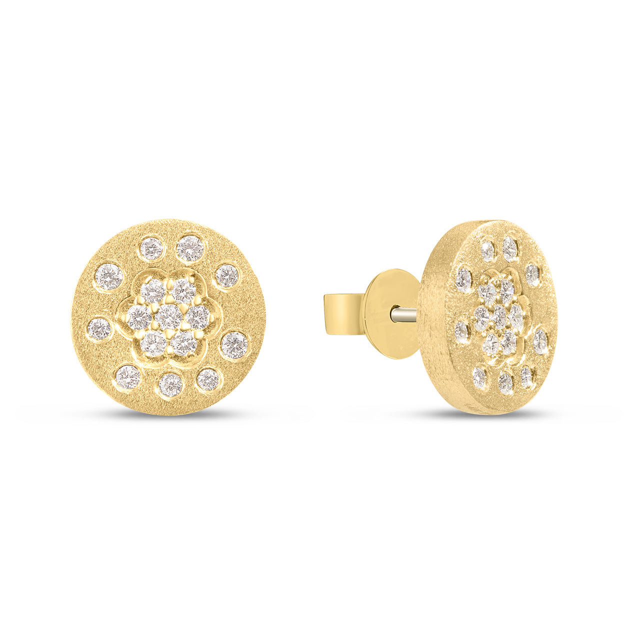 Diamond Flower Scatter Stud Earring