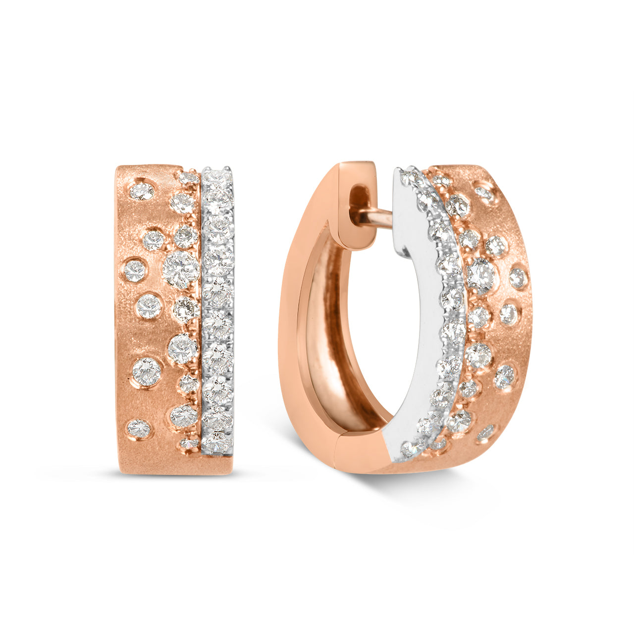 Diamond Confetti Stack Huggie Earring
