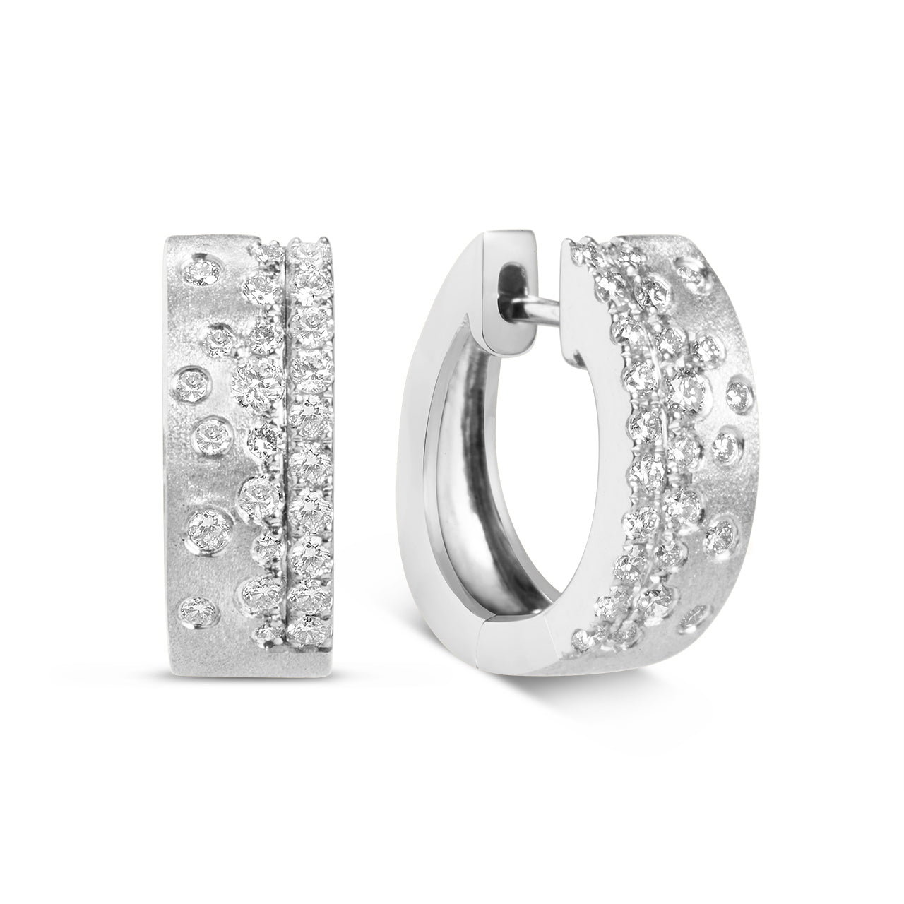 Diamond Confetti Stack Huggie Earring