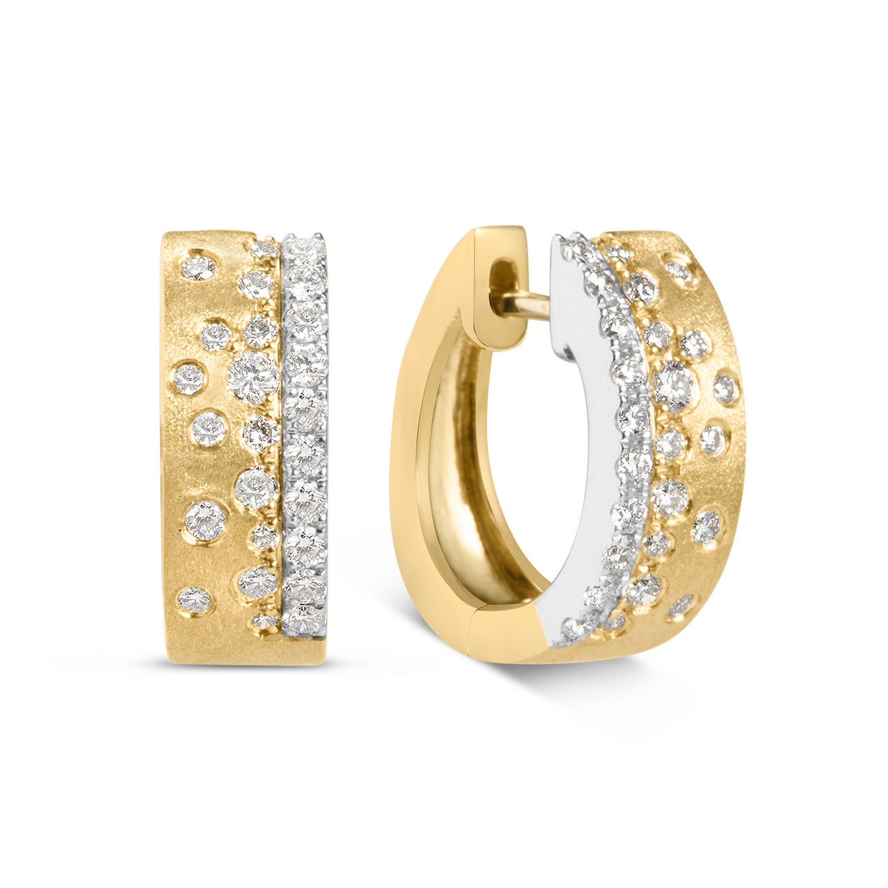 Diamond Confetti Stack Huggie Earring