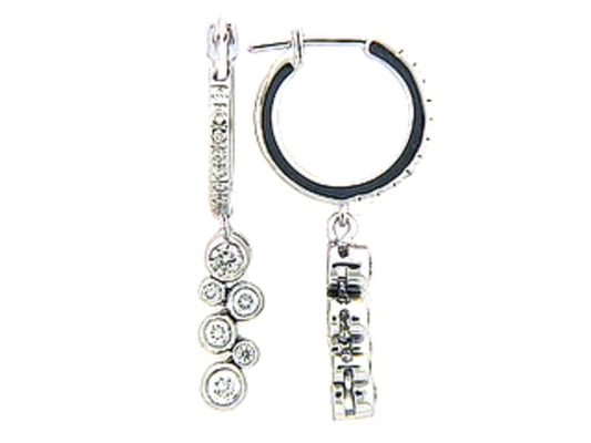 DIAMOND EARRING, 18KW (N) SPECIAL