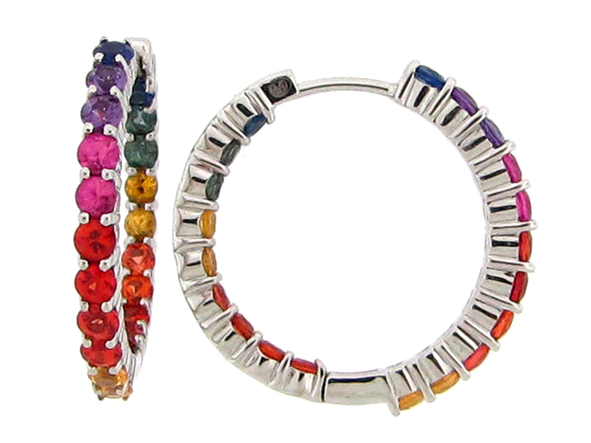 RAINBOW SAPPHIRE EARRING