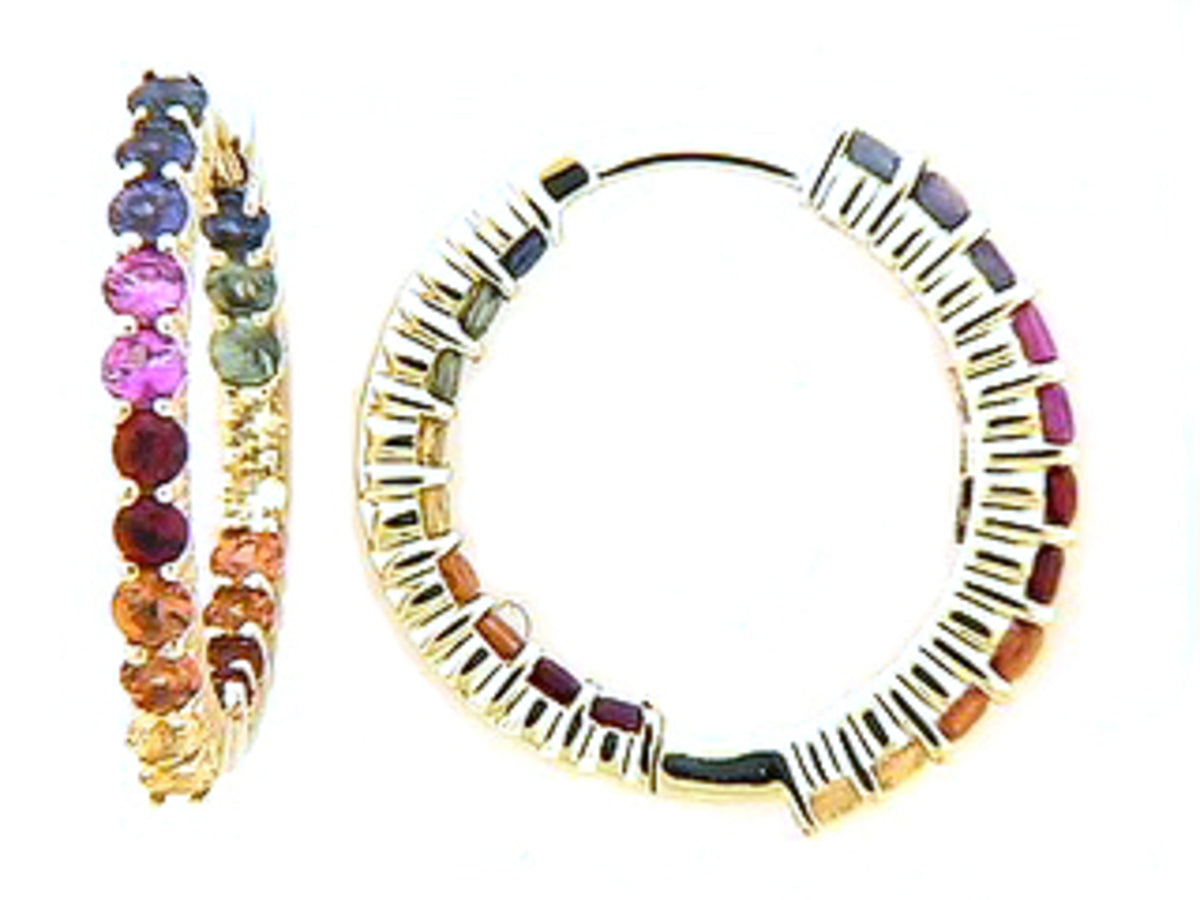 RAINBOW SAPPHIRE EARRING