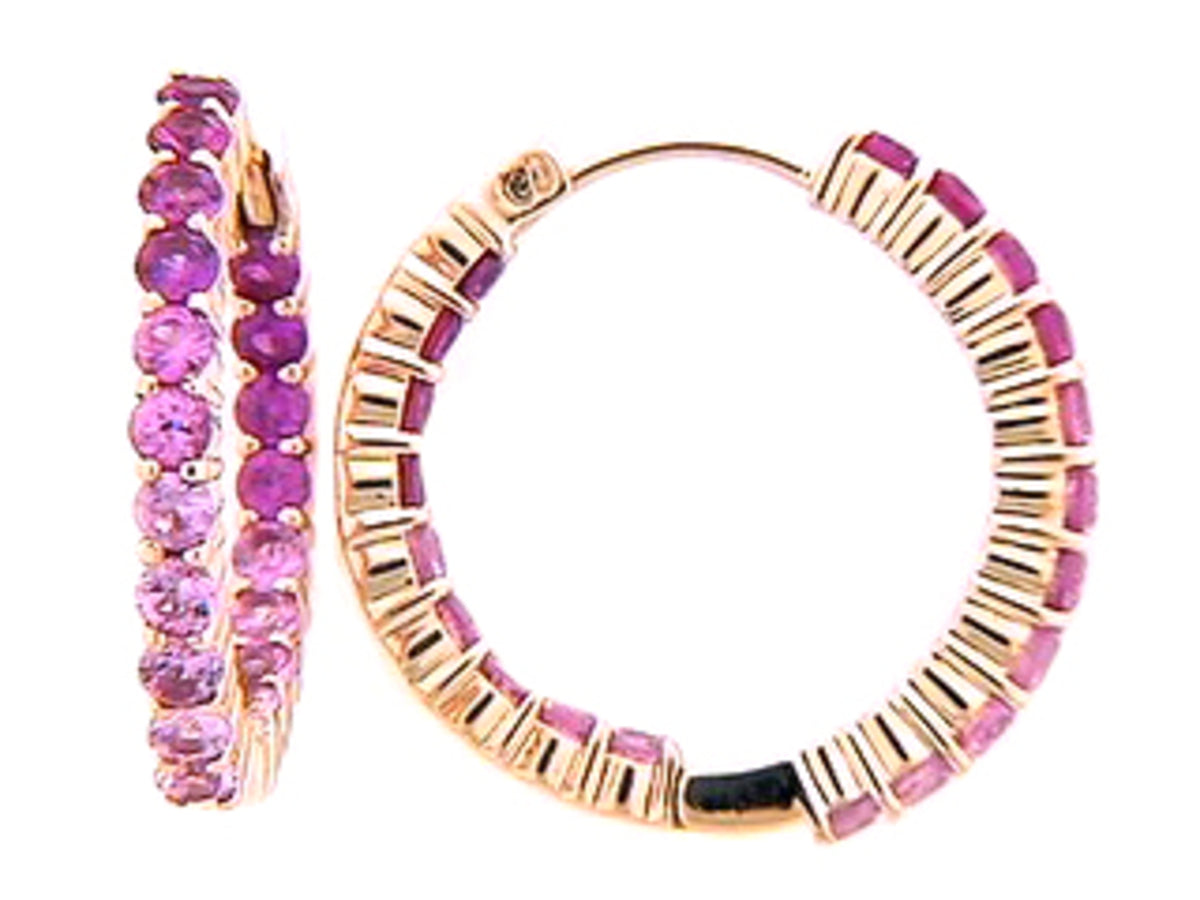 PINK SAPPHIRE EARRING, 18KR (H)