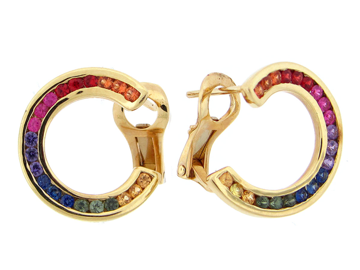 RAINBOW SAPPHIRE EARRING