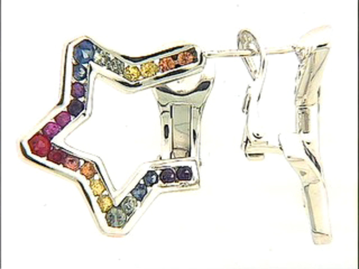RAINBOW SAPPHIRE EARRING