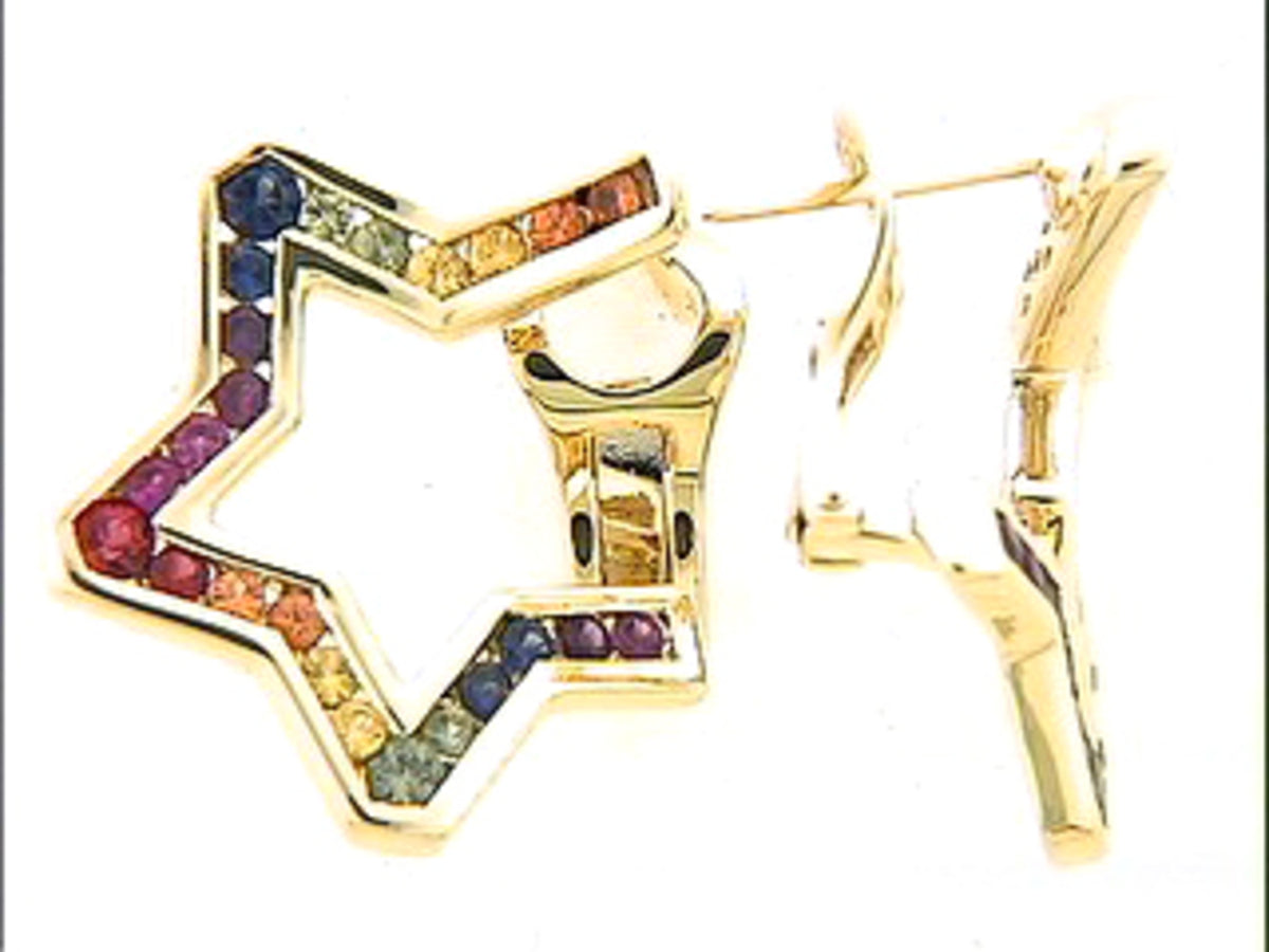 RAINBOW SAPPHIRE EARRING