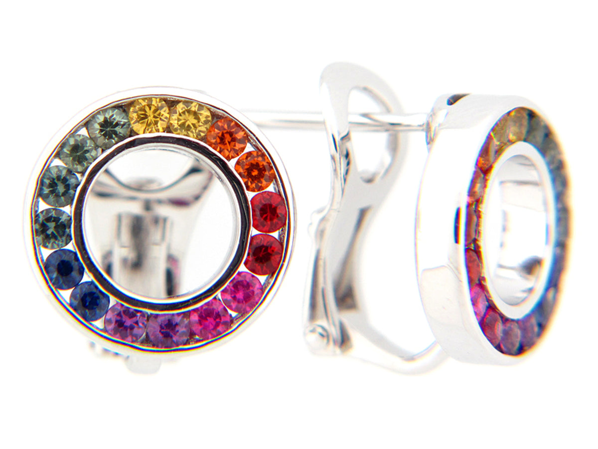 RAINBOW SAPPHIRE EARRING