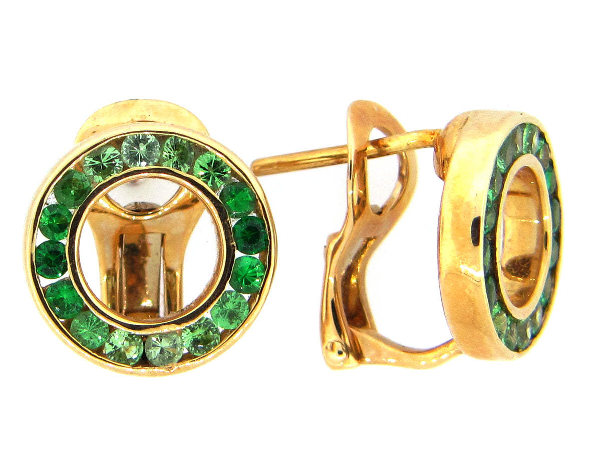 TSAVORITE CIRCLE EARRING