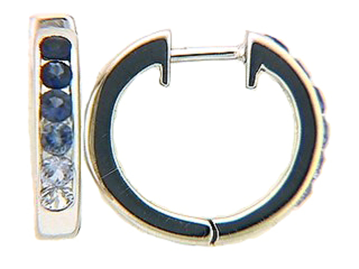 SAPPHIRE EARRING, 14KW (H)