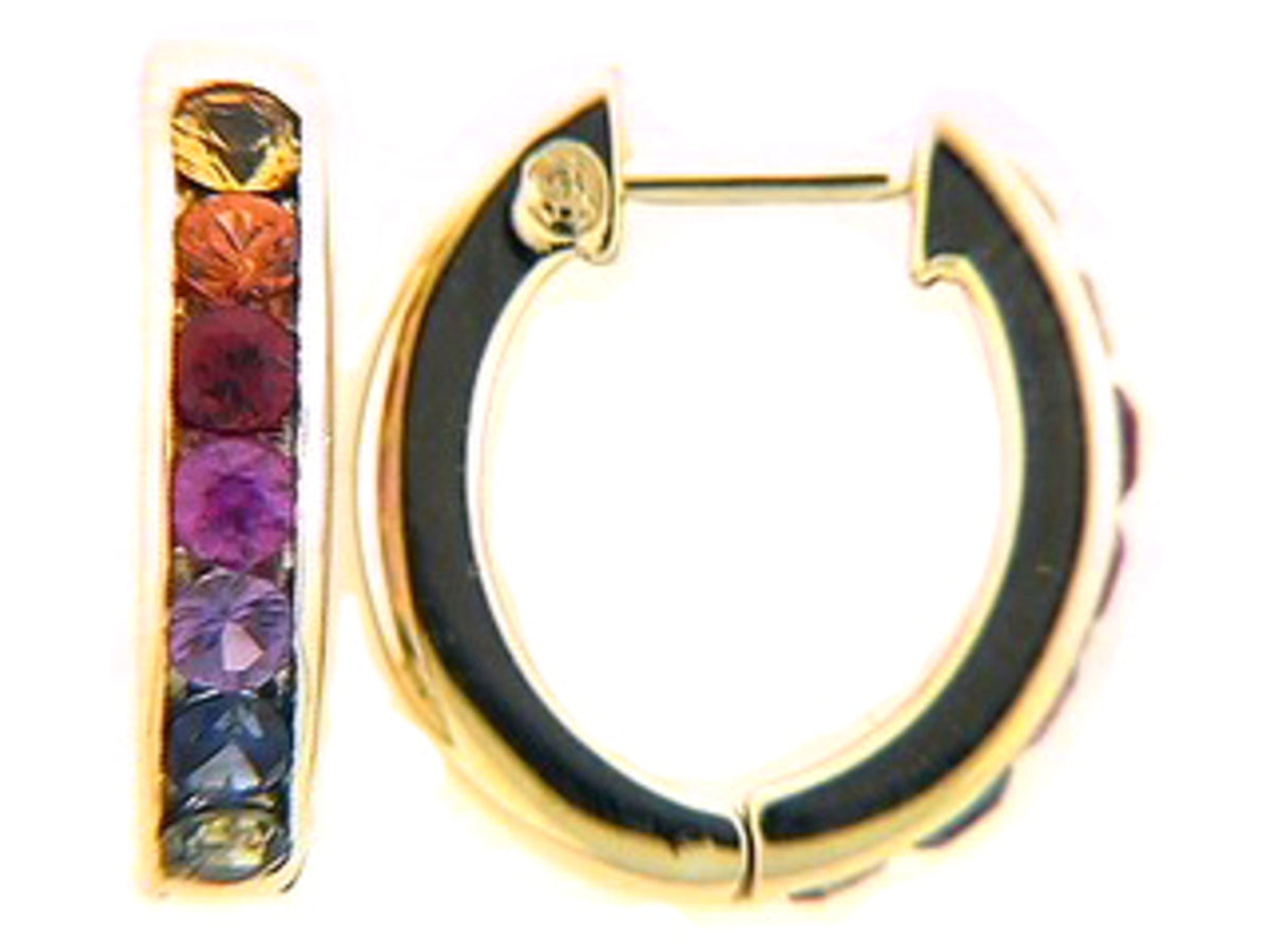 RAINBOW SAPPHIRE EARRING