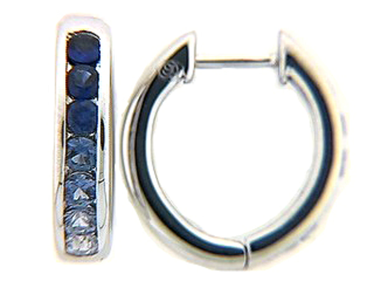 SAPPHIRE EARRING, 14KW (H)