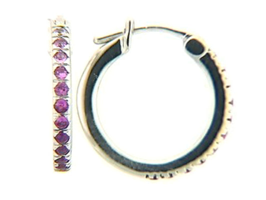 PINK SAPPHIRE EARRING, 14KW (H)