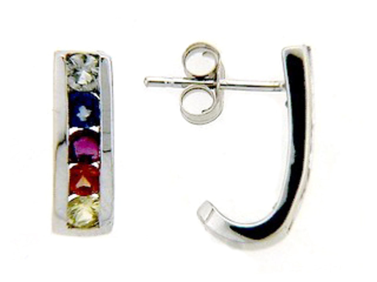 RAINBOW SAPPHIRE EARRING