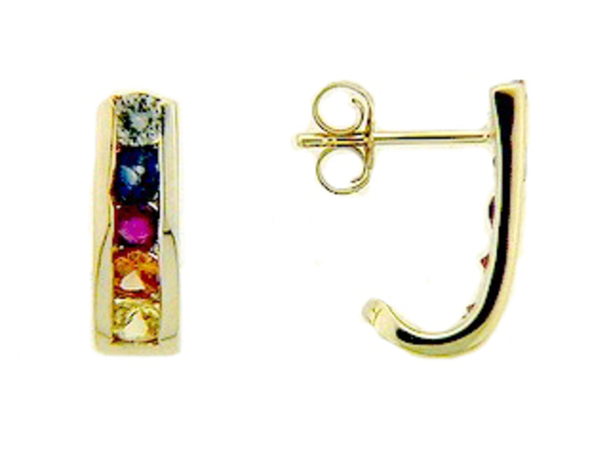 RAINBOW SAPPHIRE EARRING