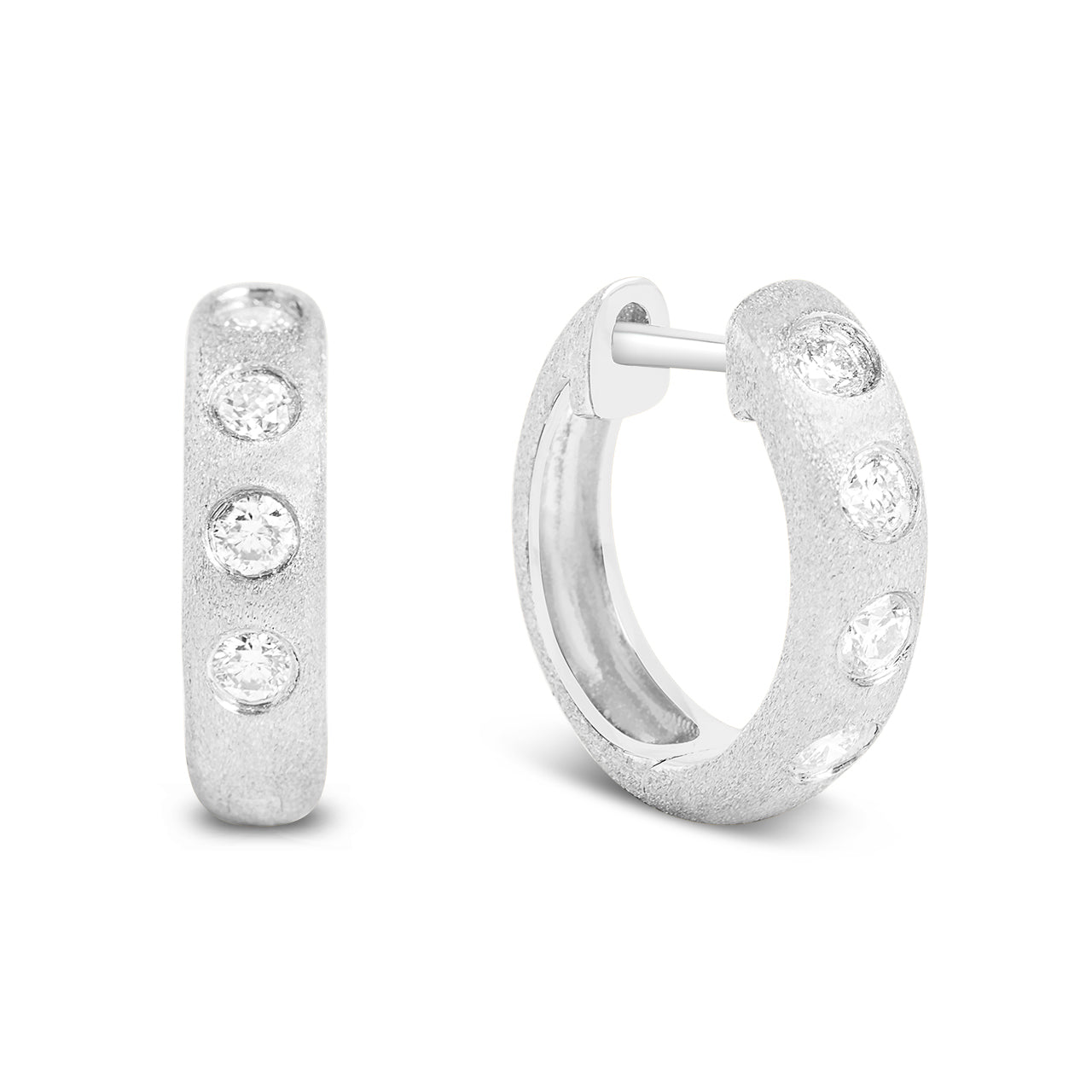 Diamond Flush Classic Huggie Earring