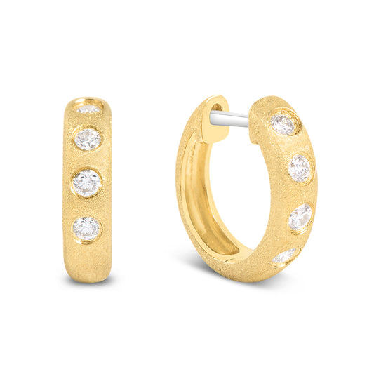 Diamond Flush Classic Huggie Earring