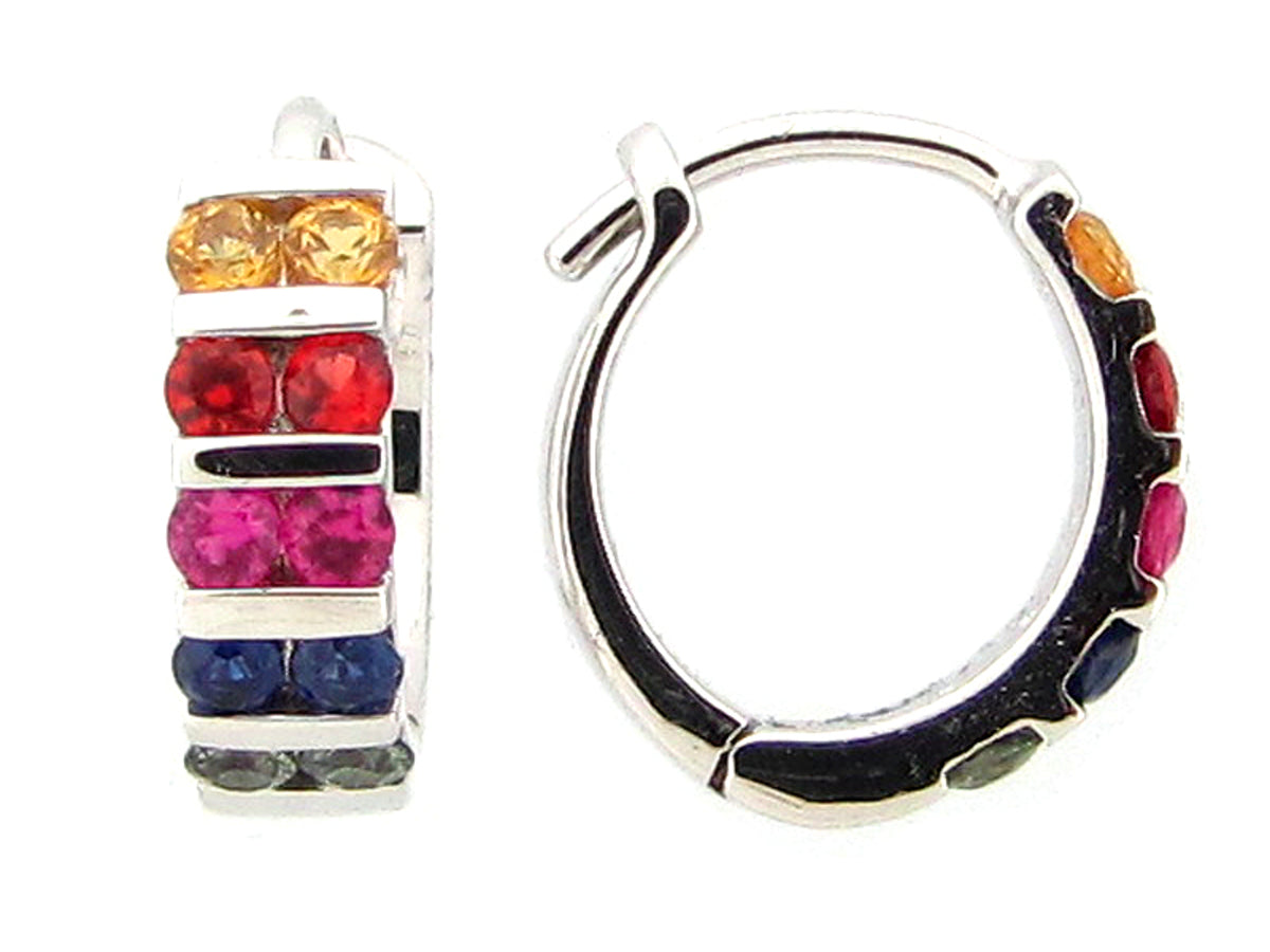 RAINBOW SAPPHIRE EARRING
