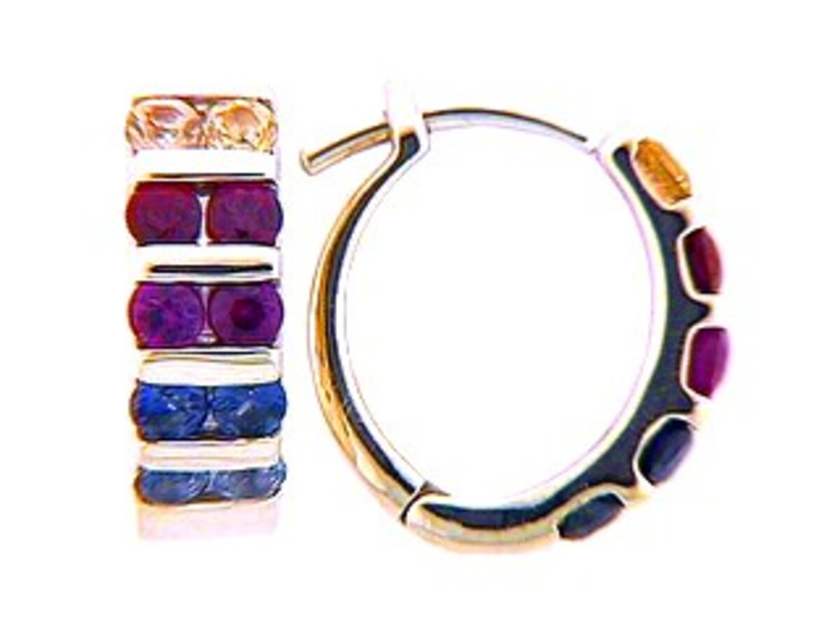 RAINBOW SAPPHIRE EARRING