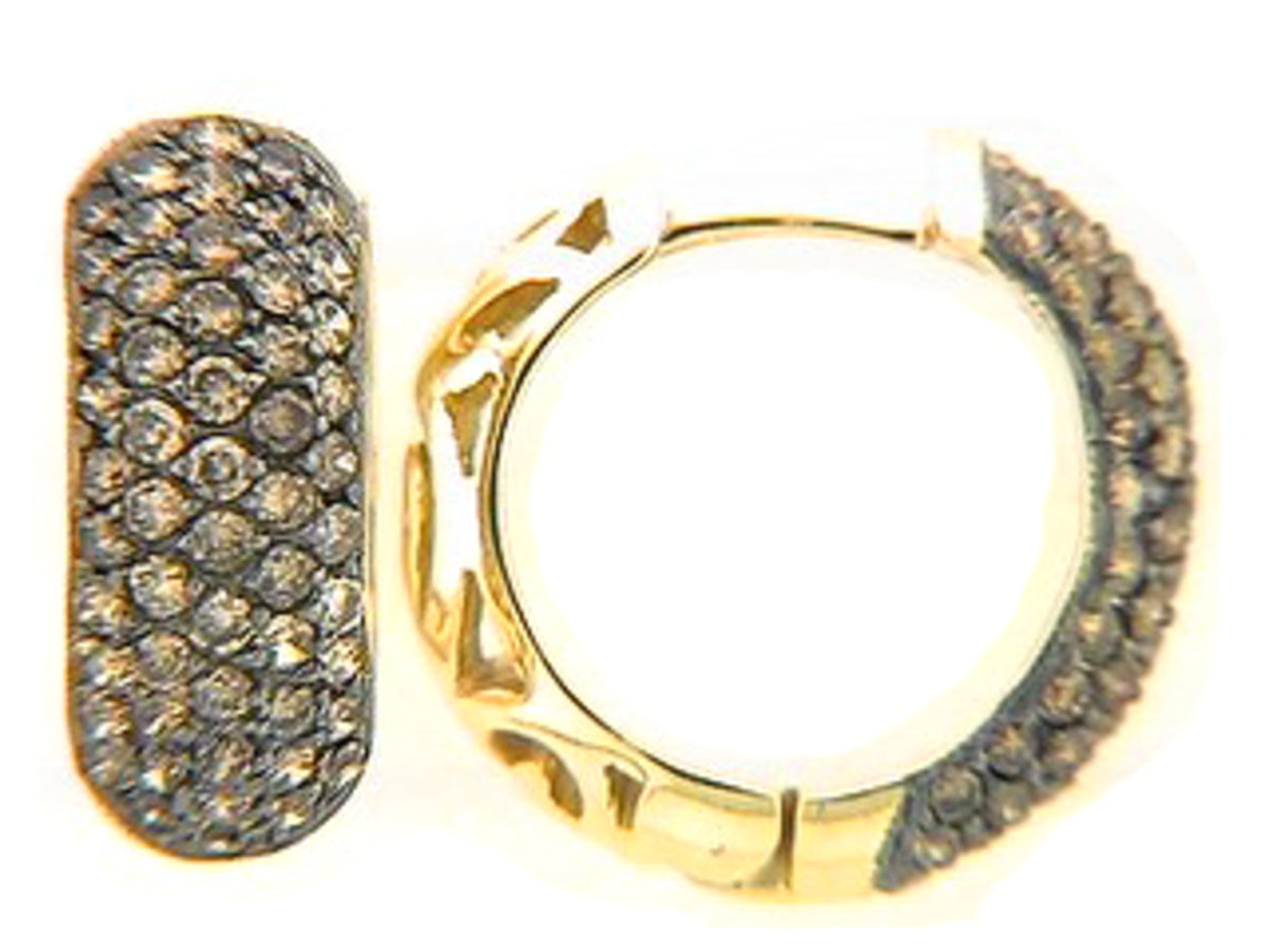 BROWN DIAMOND EARRING, 18KY (N) SPECIAL