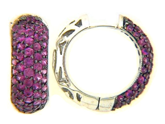 PINK SAPPHIRE EARRING, 18KW (H)