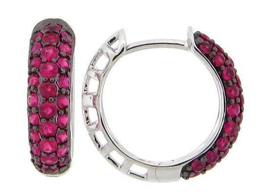 RUBY EARRING, 14KW (H)