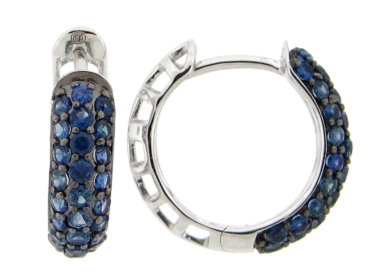 SAPPHIRE EARRING, 14KW (H)