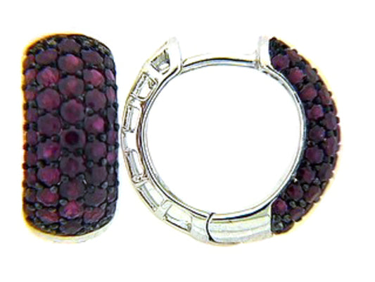 RUBY EARRING, 14KW (H)