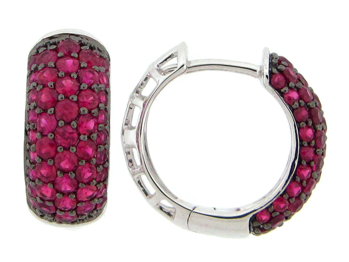 RUBY EARRING, 14KW (H)