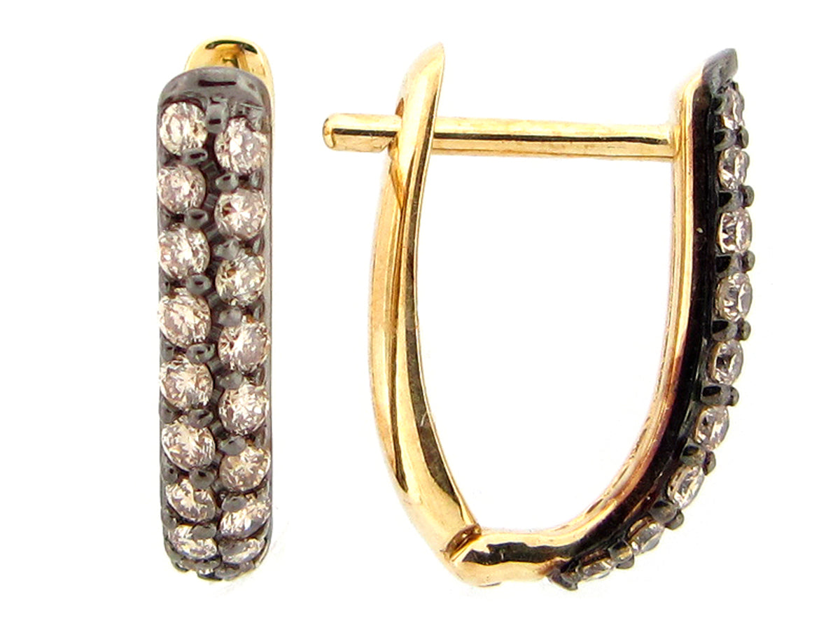 BROWN DIAMOND EARRING