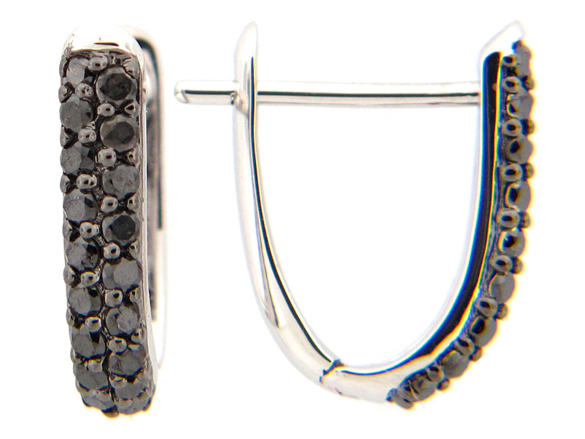 BLACK DIAMOND EARRING, 14KW (R/H)