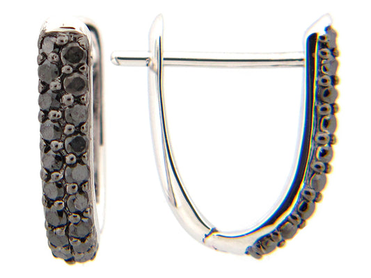BLACK DIAMOND EARRING, 14KW (R/H)