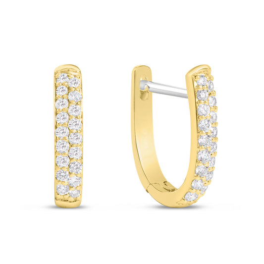 Diamond Flat Huggie Earring