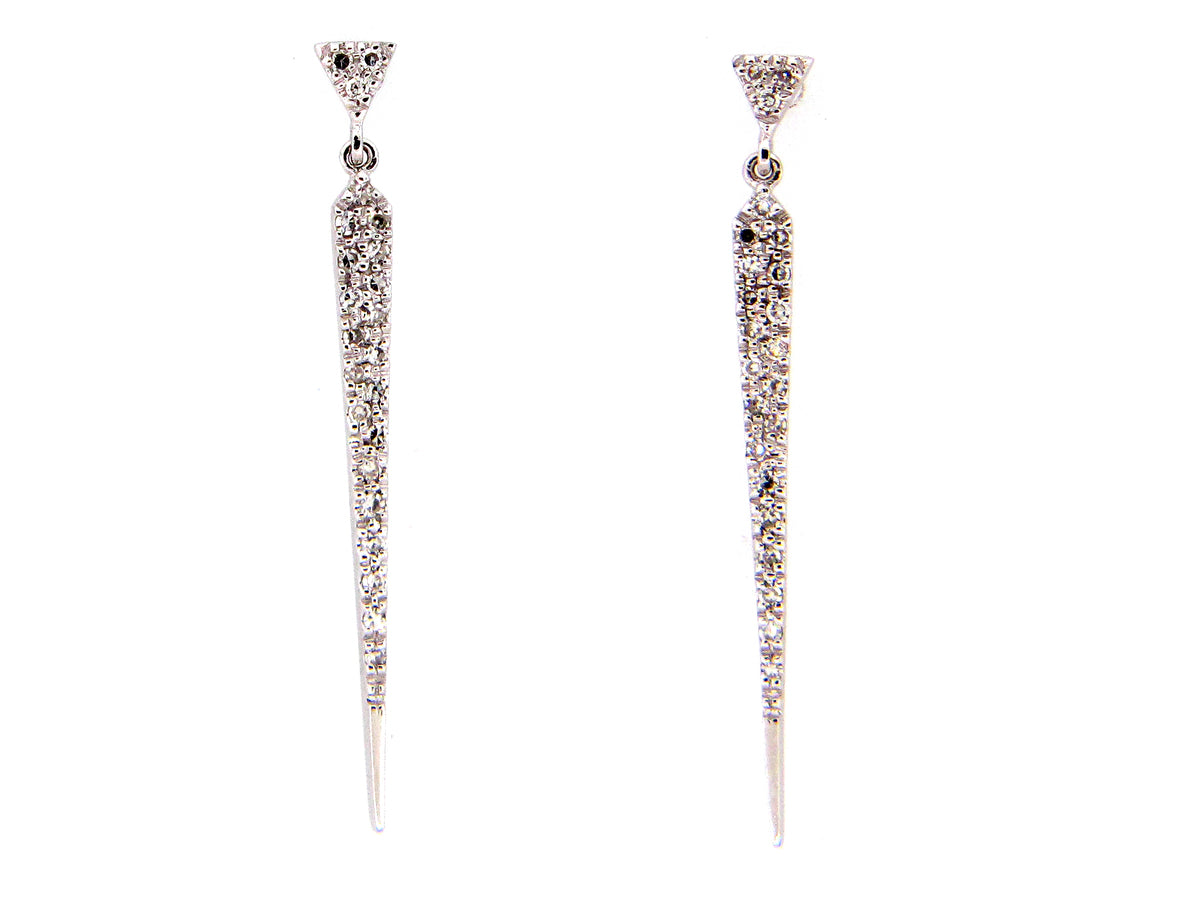 DIAMOND EARRING, 14KW (N)