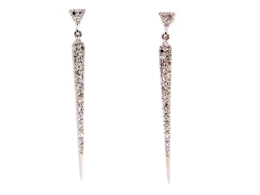 DIAMOND EARRING, 14KW (N)
