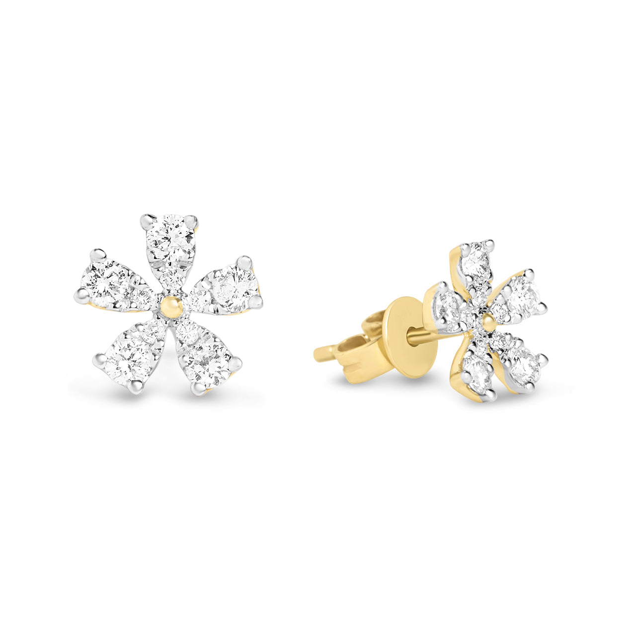 Diamond Floret Stud Earring