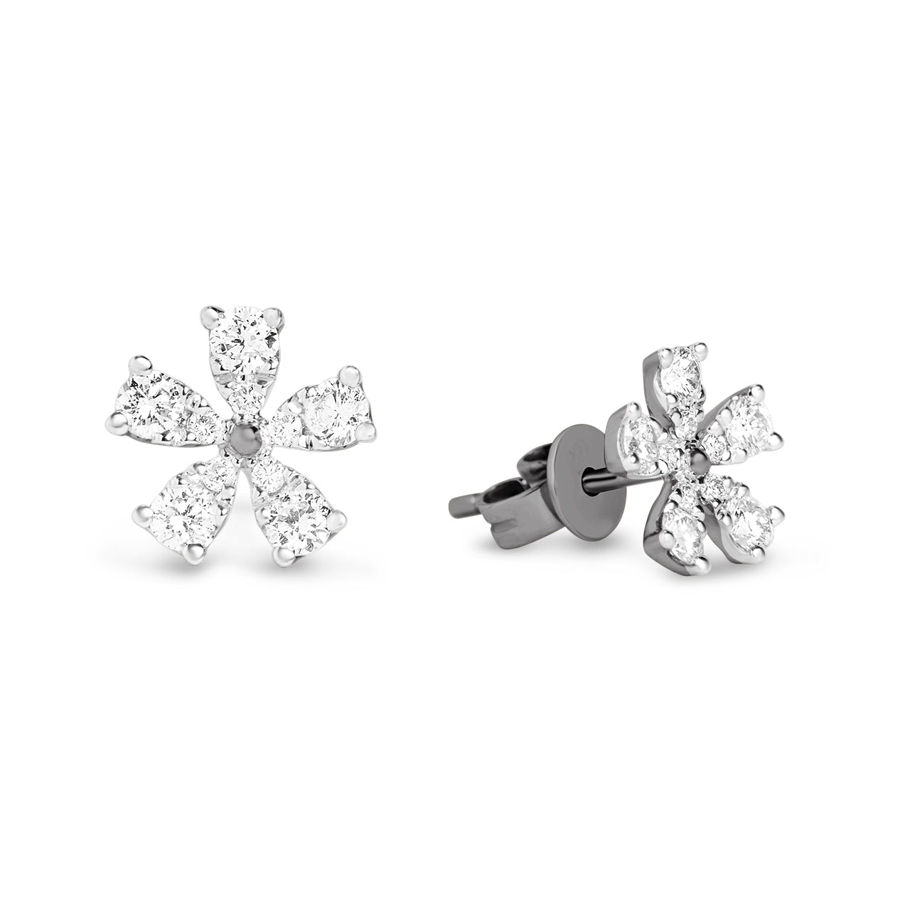 Diamond Floret Stud Earring