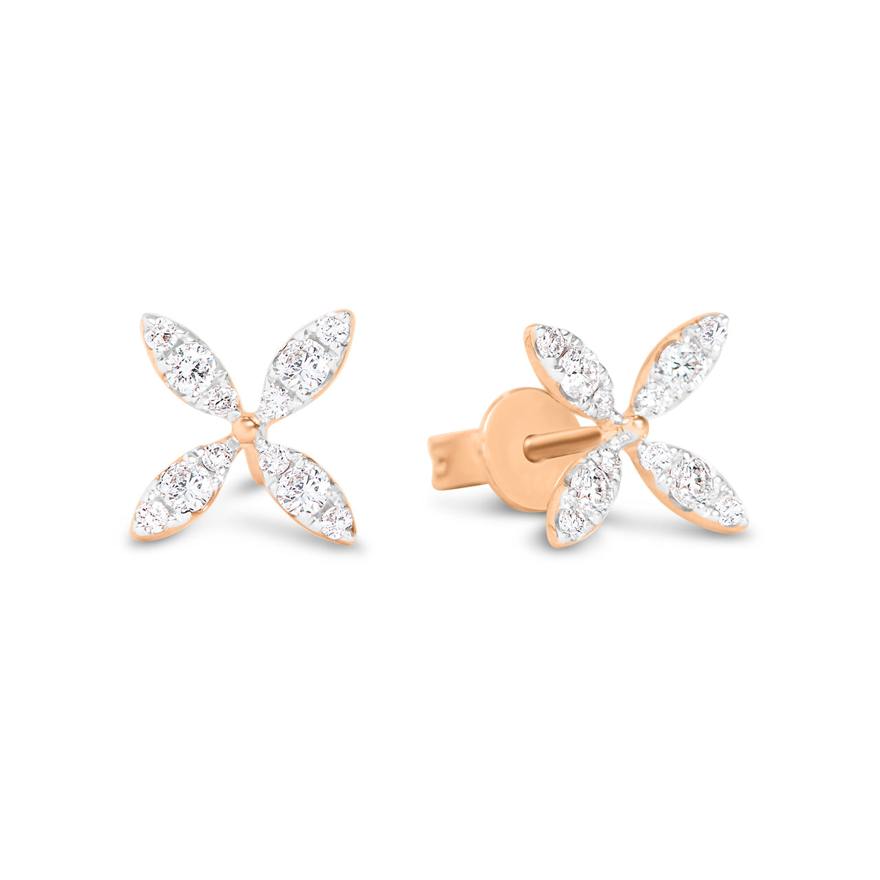 Diamond Floret X Stud Earring