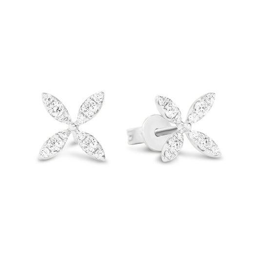 Diamond Floret X Stud Earring