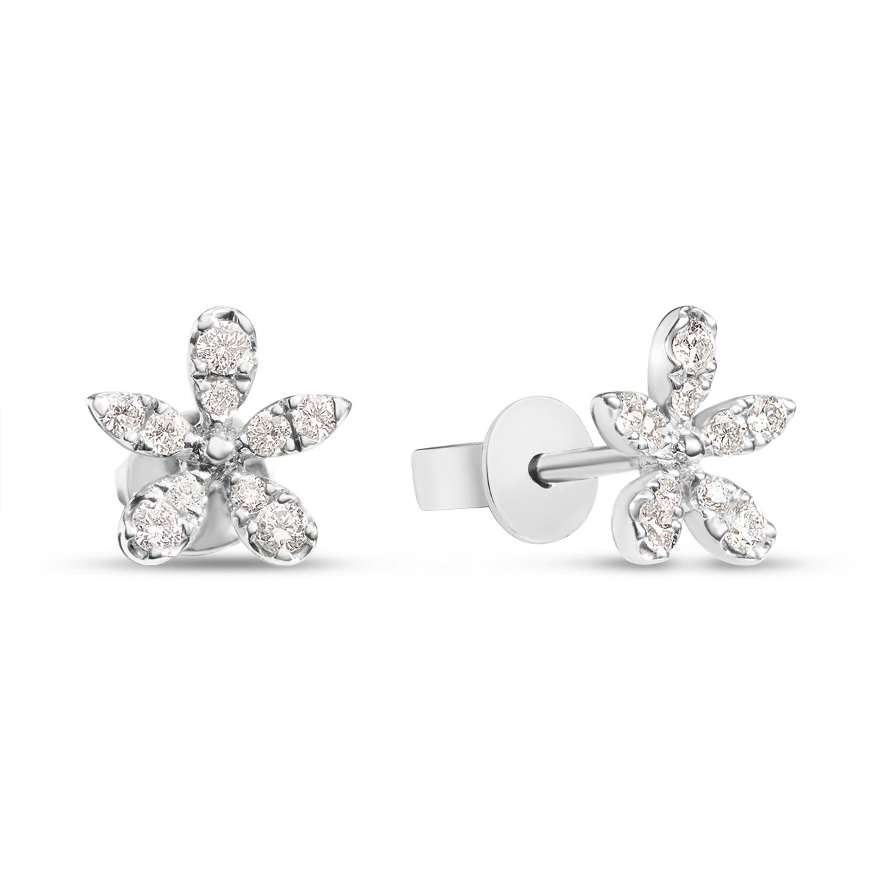 Diamond Floret Petite Stud Earring