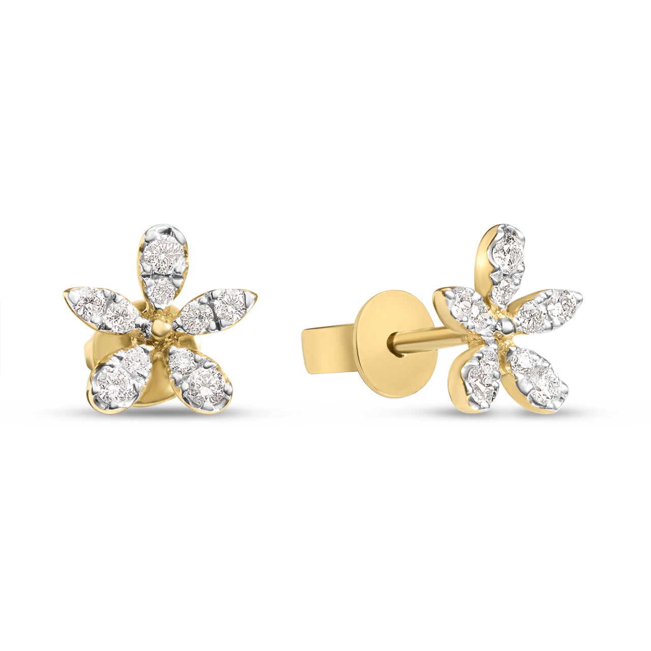 Diamond Floret Petite Stud Earring