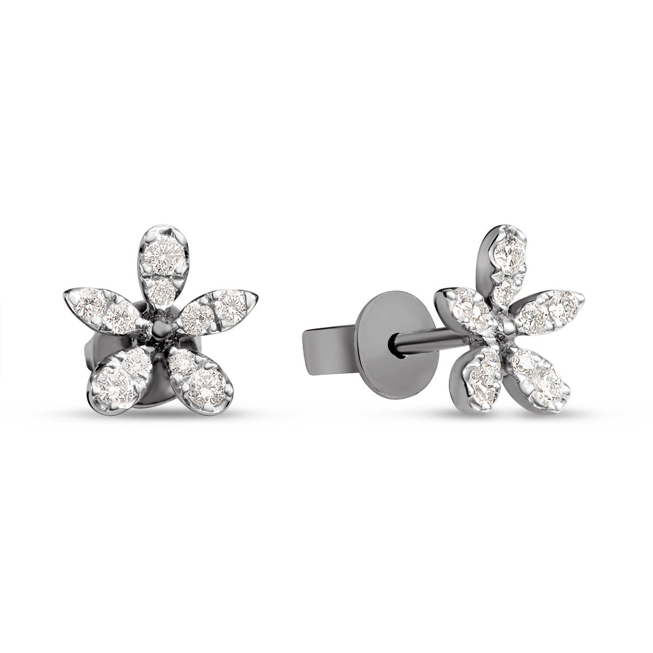 Diamond Floret Petite Stud Earring