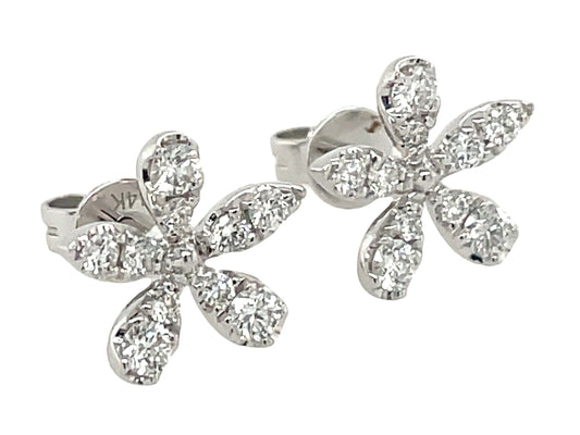 DIAMOND FLORETTE STUD EARRING
